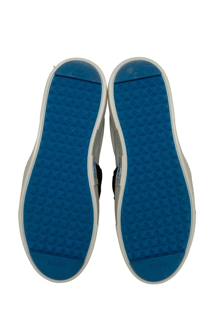 Fendi Size 35 Karl Loves Fendi Studded Leather Slip-On Sneaker