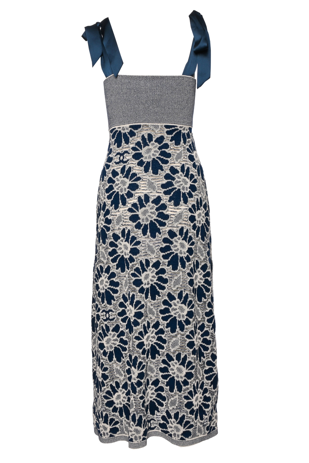 Chanel Size 4 2020 Crochet Overlay Camelia Midi Sundress