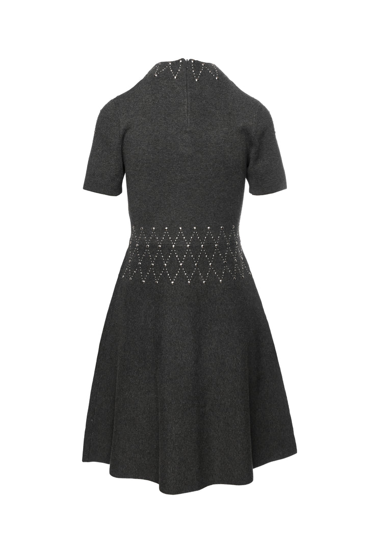 Sandro Size 40 Wool Studded Dress