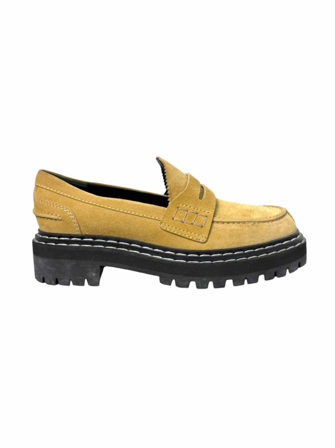 Proenza Schouler Size 38.5 Suede Lug Sole Loafers