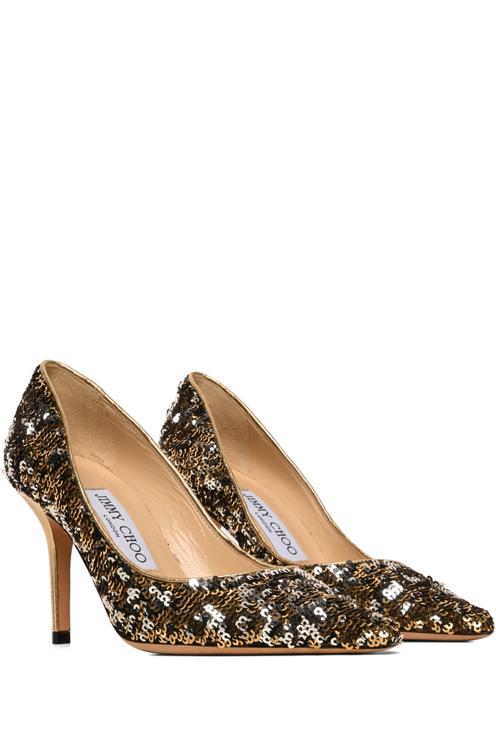 Jimmy Choo Size 34 Double Faced Sequin Agnes Pumps