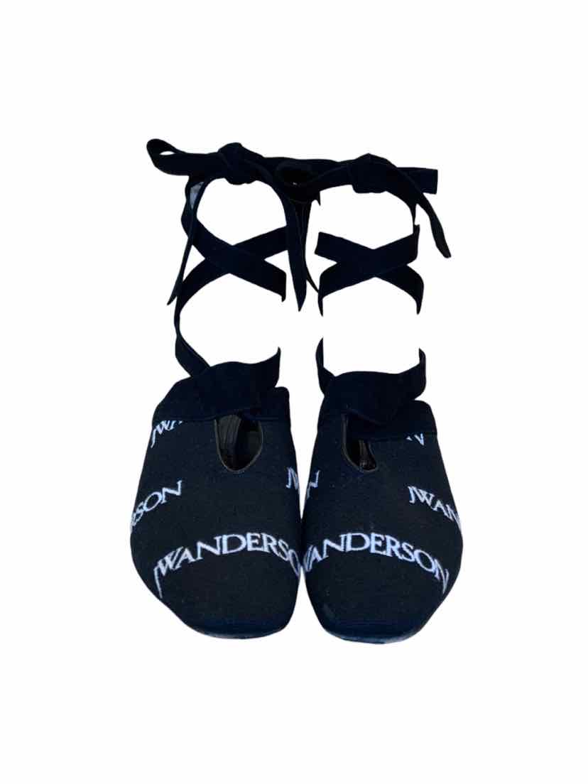 JW Anderson Size 37 Lace Up Logomania Mules