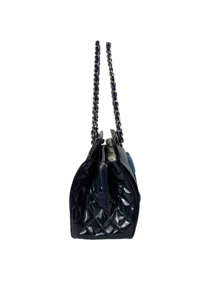 Chanel Patent Leather Logo Lipstick Purse
