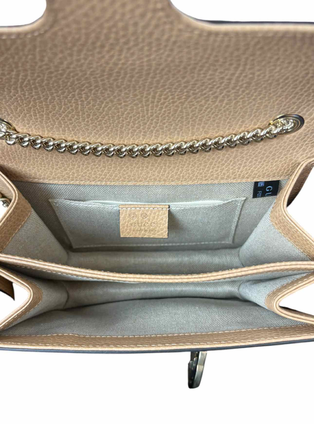 Gucci Dollar Calfskin Small Interlocking G Shoulder Bag Camelia Purse