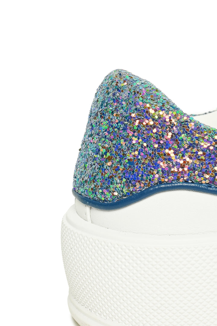 Alexander Mcqueen Size 39 Deck Plimsoll Glitter Tab Low Top Sneaker