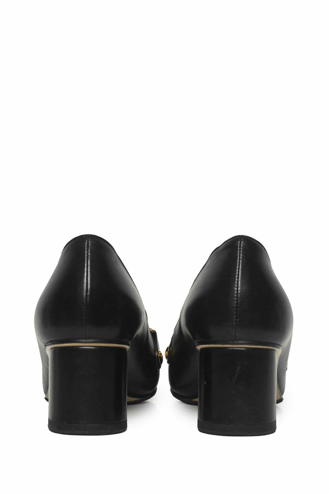 Gucci Size 39.5 Sylvie Web Chain Pumps