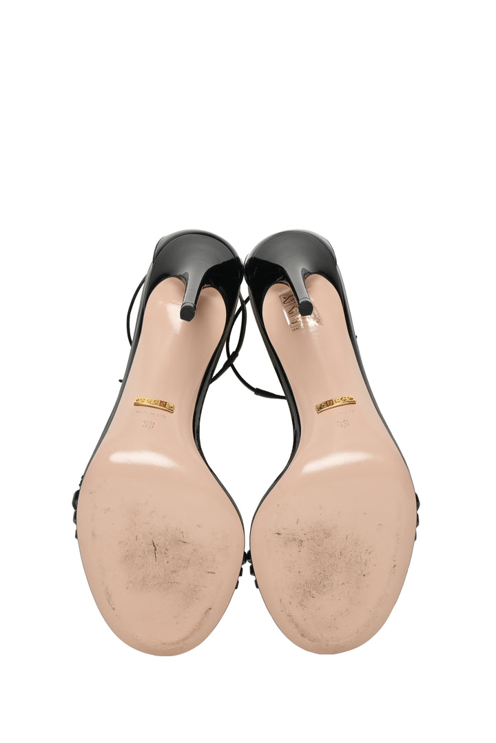 Gucci Size 39 Isle Patent Leather Sandals