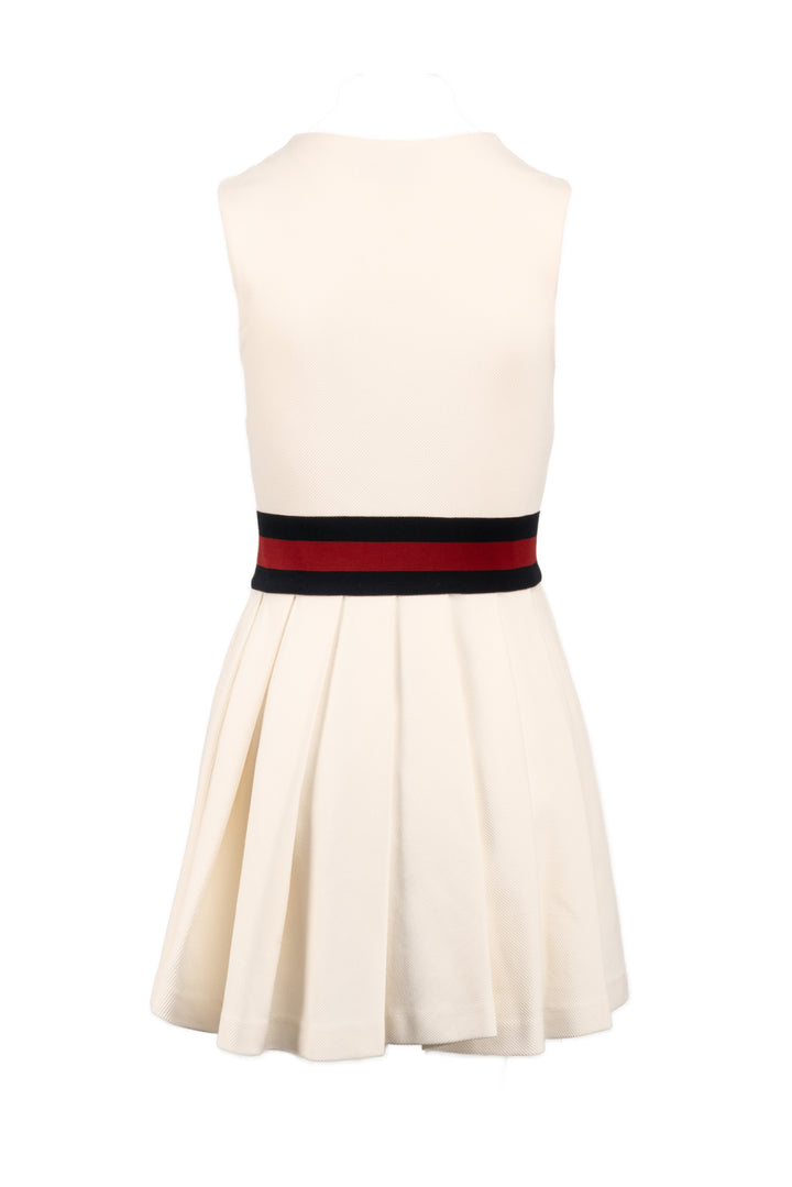 Gucci Size S Gabardine Trim Pleated Tennis Dress