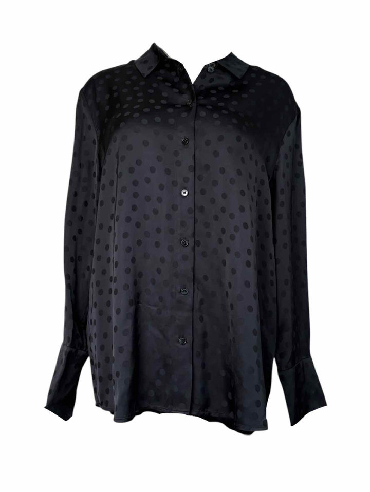 Anine Bing Size L Amanda Shirt Long Sleeve Dots Blouse