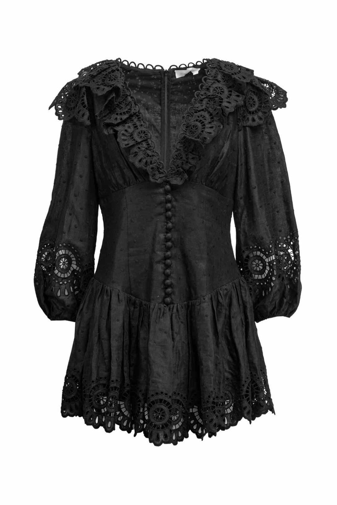 Zimmermann Size 2 Bellitude Scallop Linen Dress