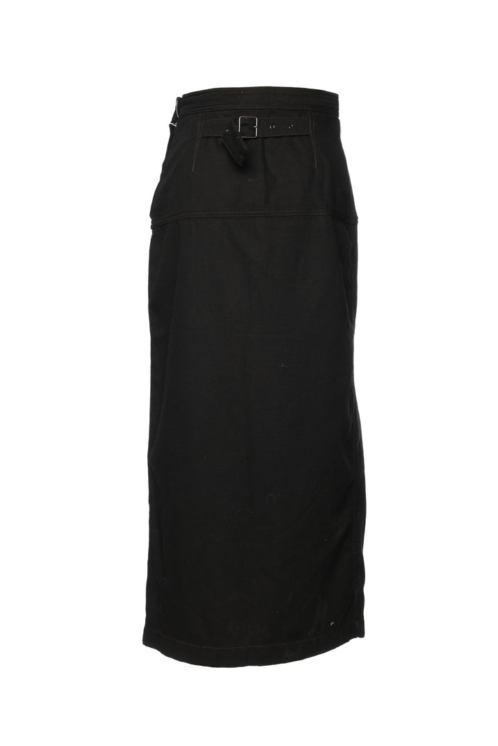 LEMAIRE Size 34 Slit Cotton Twill Skirt