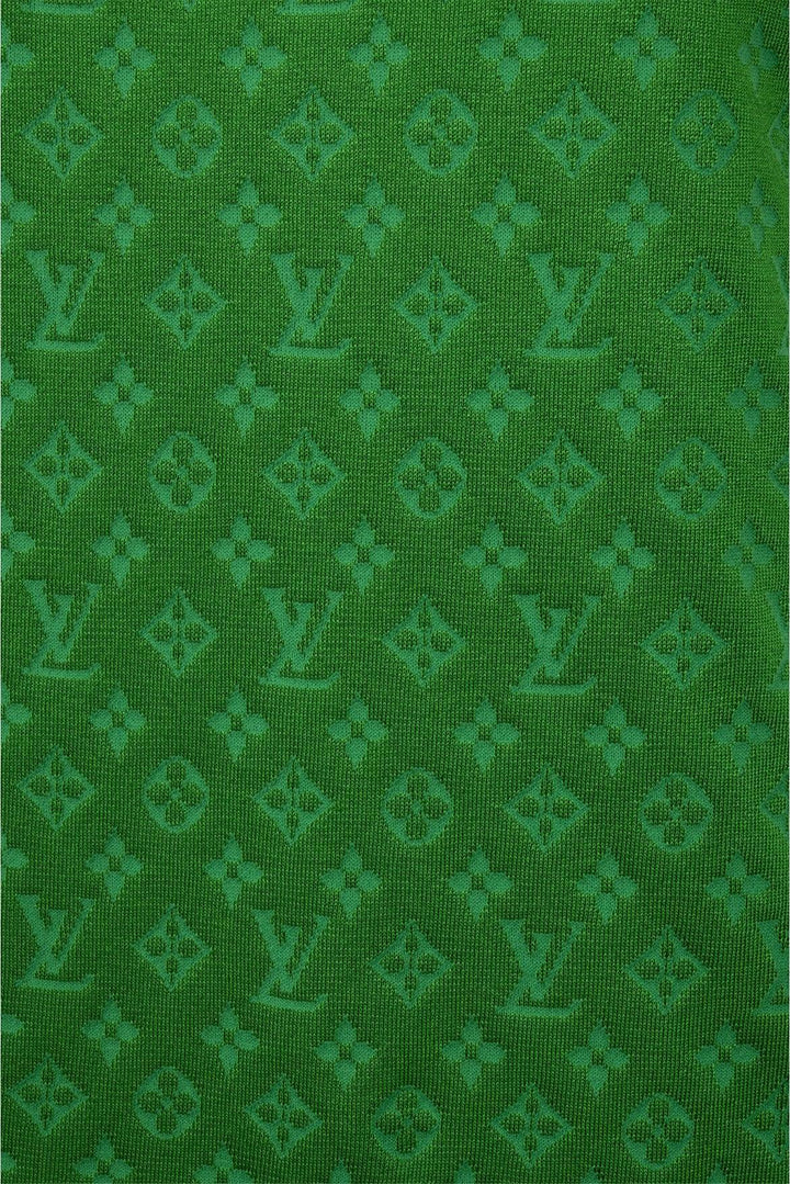 Louis Vuitton Size S Monogram Jacquard Silk-Blend Dress