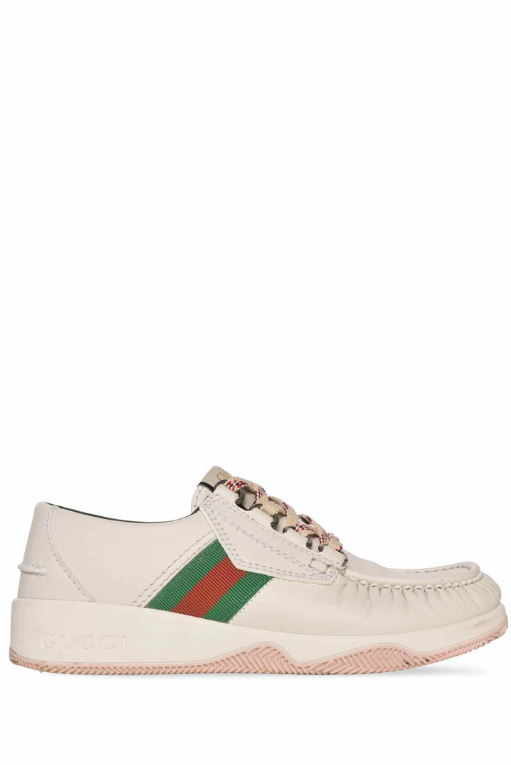 Gucci Size 6 Men's Web Lace Up Low Sneakers