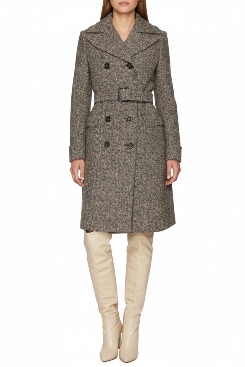 Burberry Prorsum Size 42 Double Breasted Wool-Blend Coat