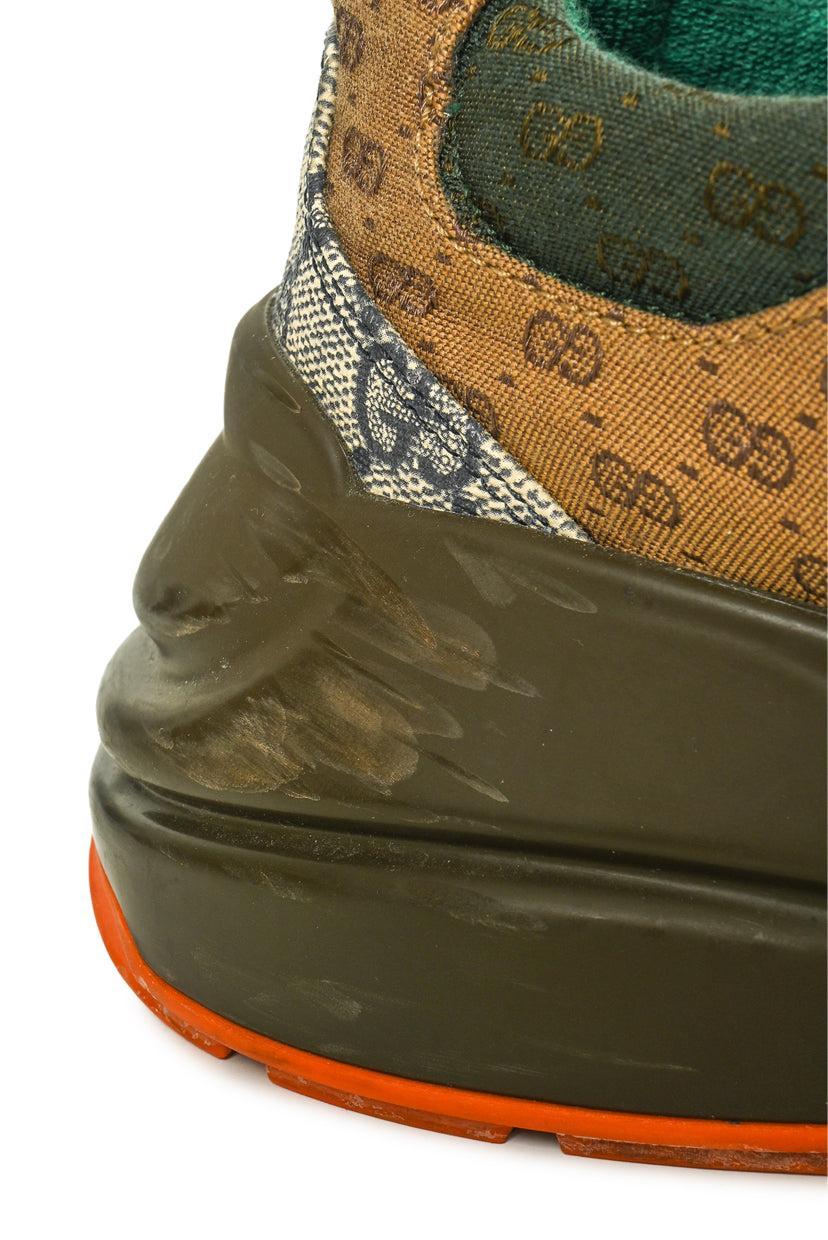 Gucci Size 6 Multicolour GG Monogram Rhyton Sneaker