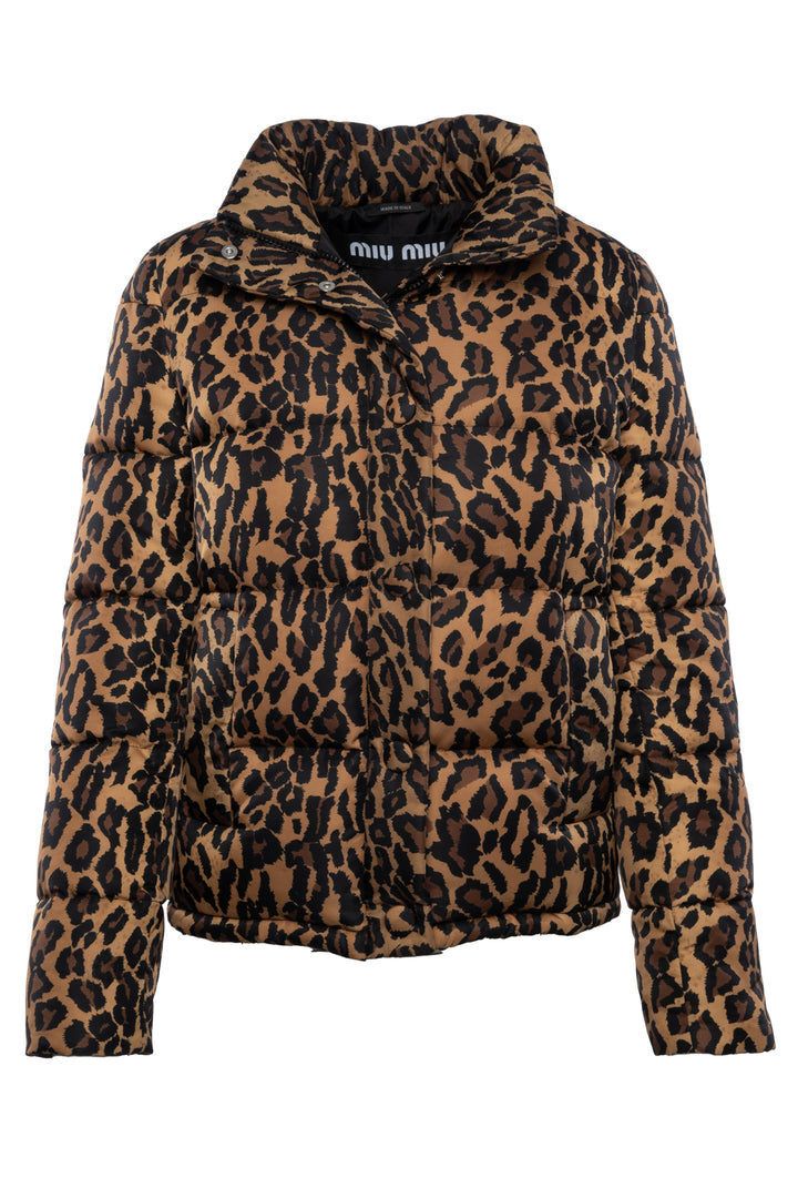 Miu Miu Size 38 Leopard Puffer Jacket