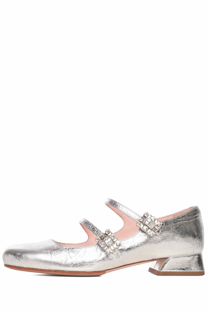 Roger Vivier Size 35.5 Mini TrÃ¨s Vivier Metallic Mary Jane Pumps