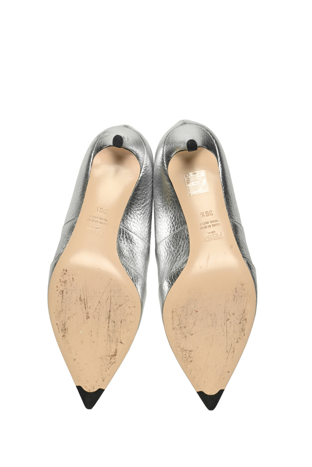 Fendi Size 36.5 Leather Rockoko Scuba Stretch Ankle Boots