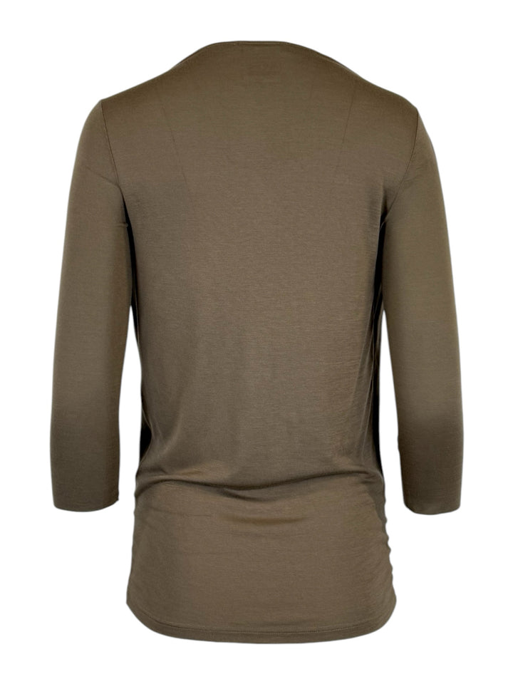 Givenchy Size XS Silk Cowl Neck Quarter Sleeve Tops