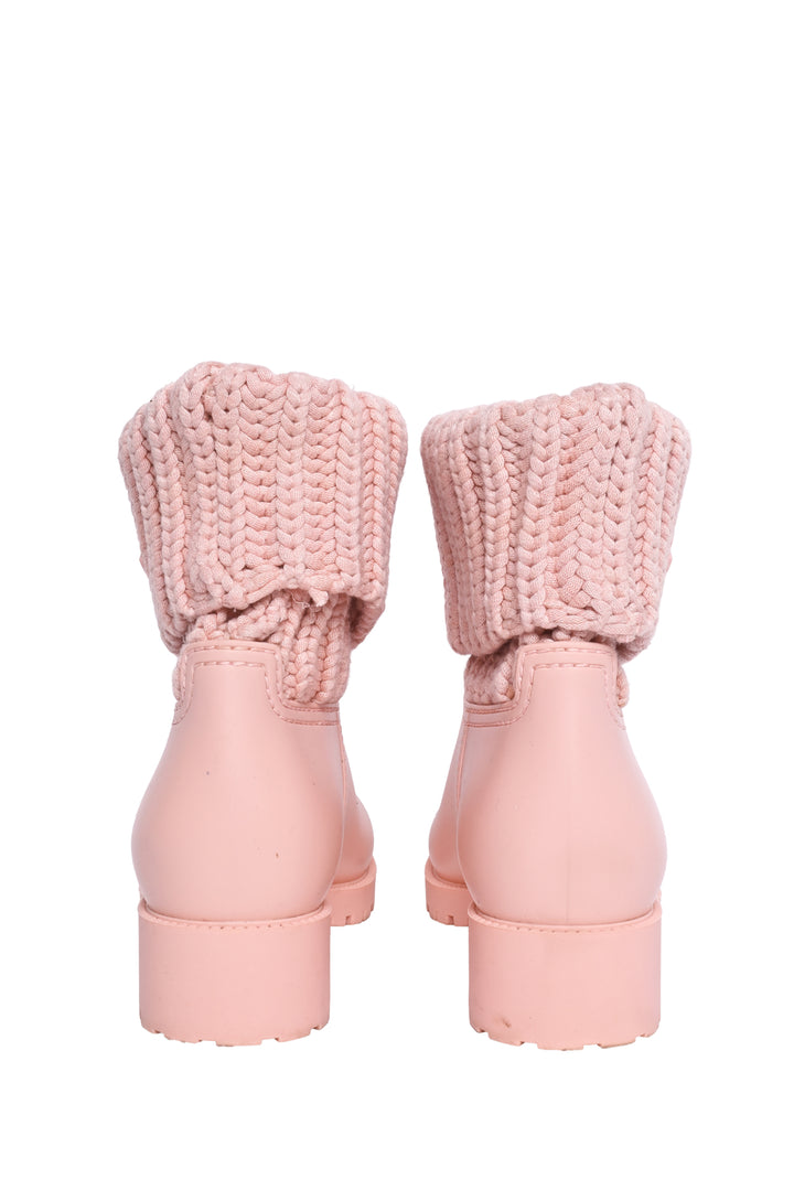 Moncler Size 35 Ginette Cuffed Rain Ankle Boots