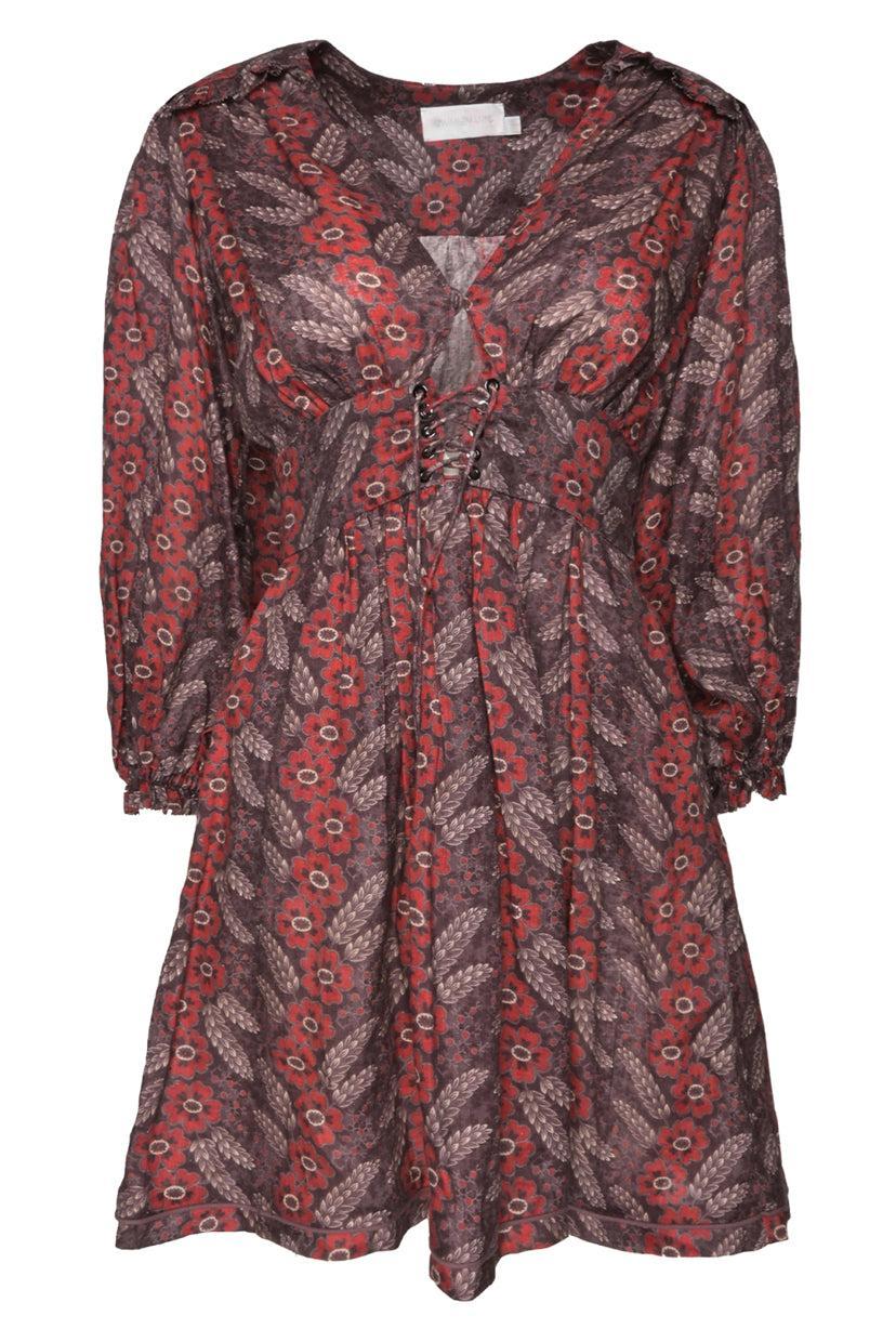 Zimmermann Size 1 Floral Printed Mini Dress