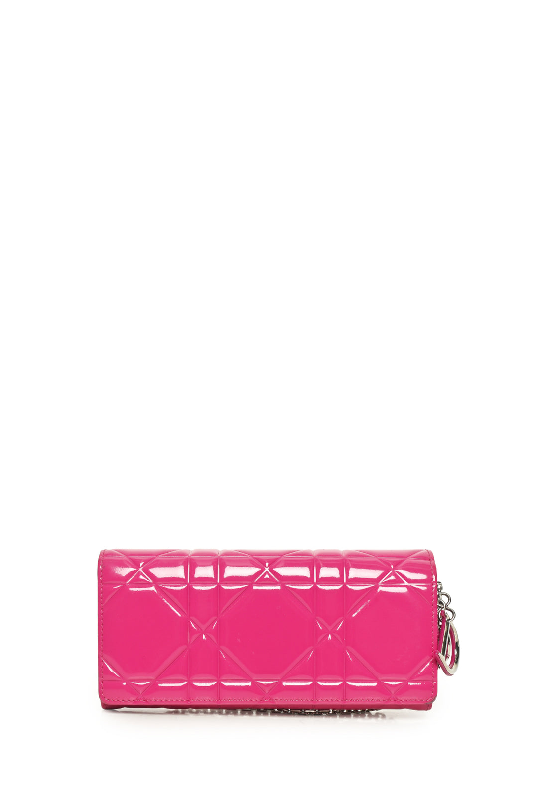 Christian Dior 2014 Patent Cannage Lady Dior Rendezvous Wallet on Chain