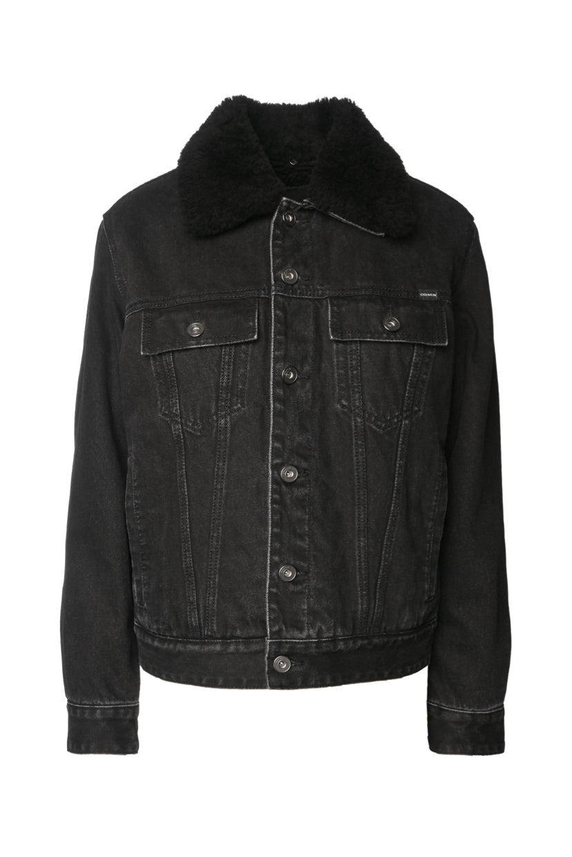 Coach Size XS Men's Sherpa Lined Denim Jacket