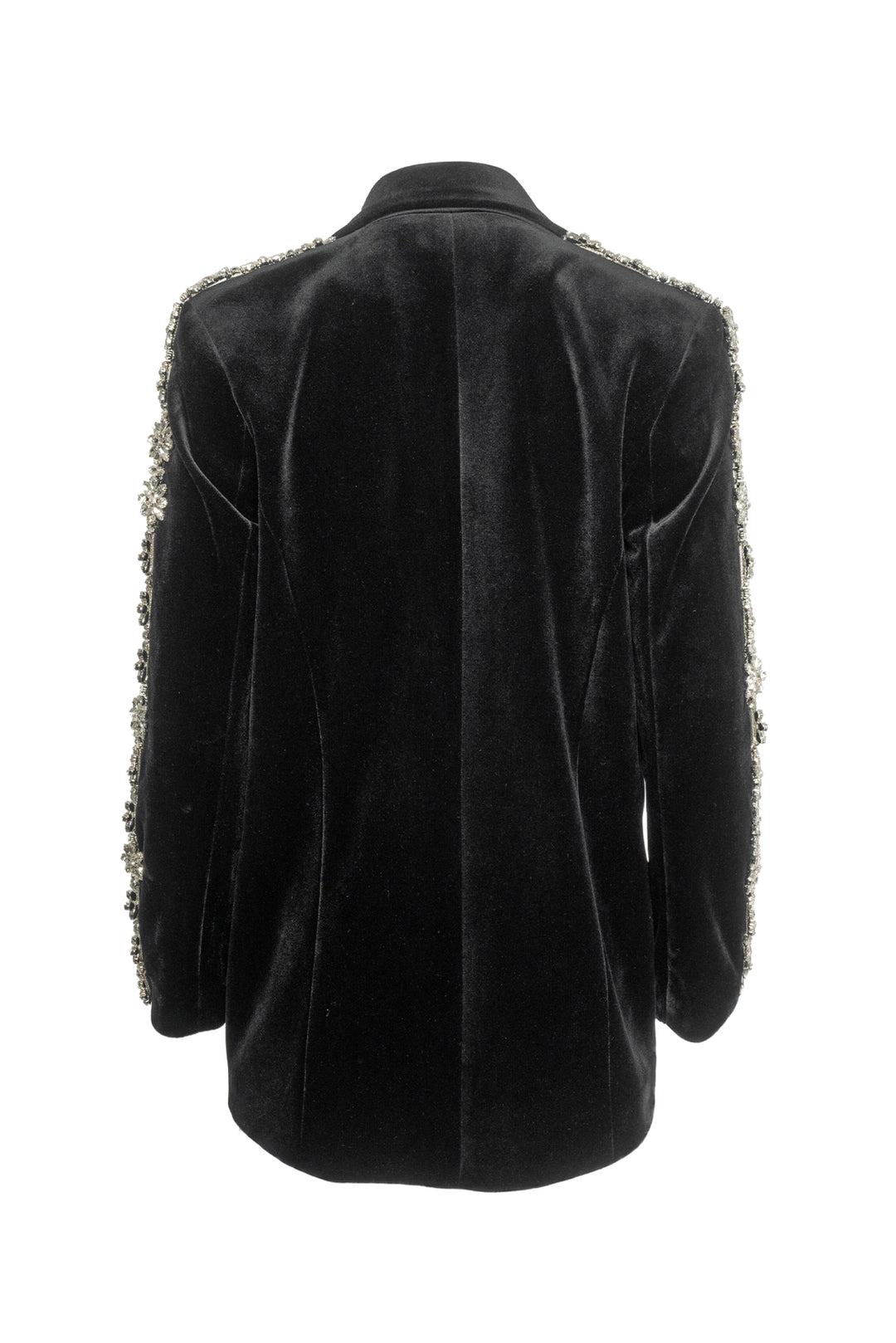 Nadine Merabi Size 4 Velvet Embellished Blazer