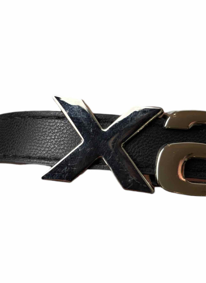 Alexander Wang Size XS Leather Metal Logo Belt