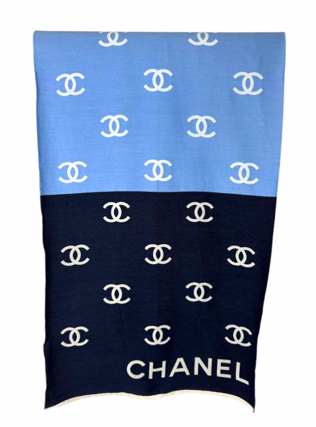 Chanel NABCU  Wool Blend CC Logo Stole Scarf