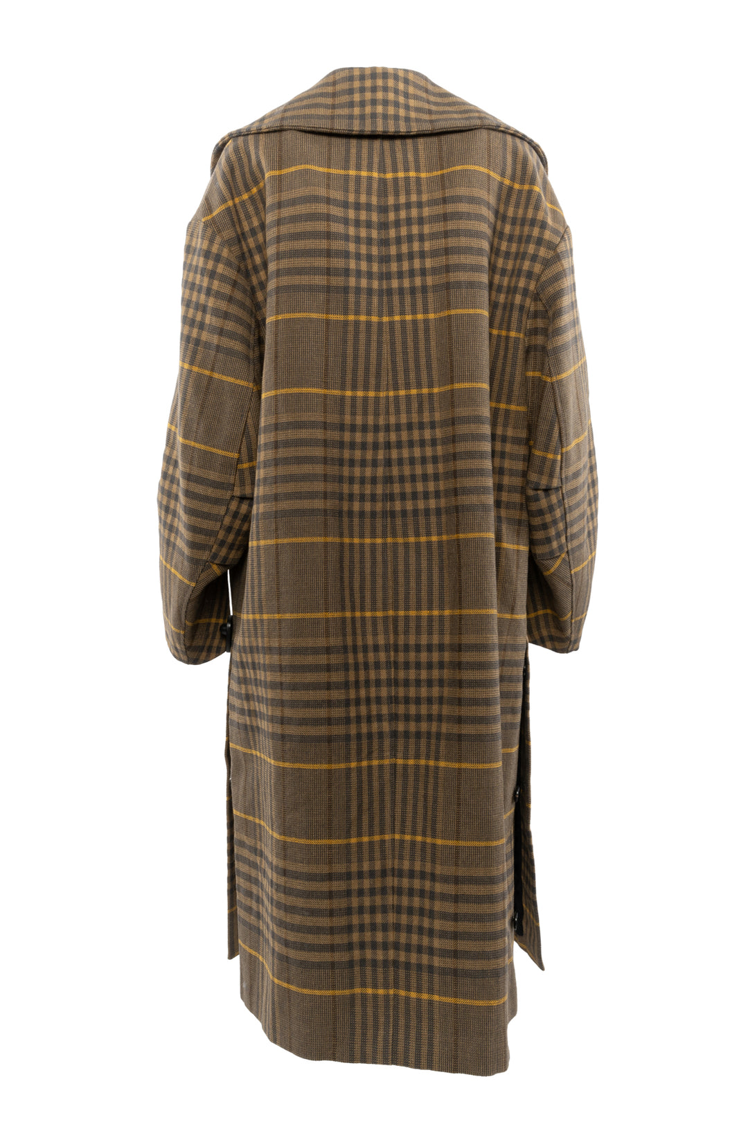 Proenza Schouler Size 8 Plaid Oversized Wool Coat