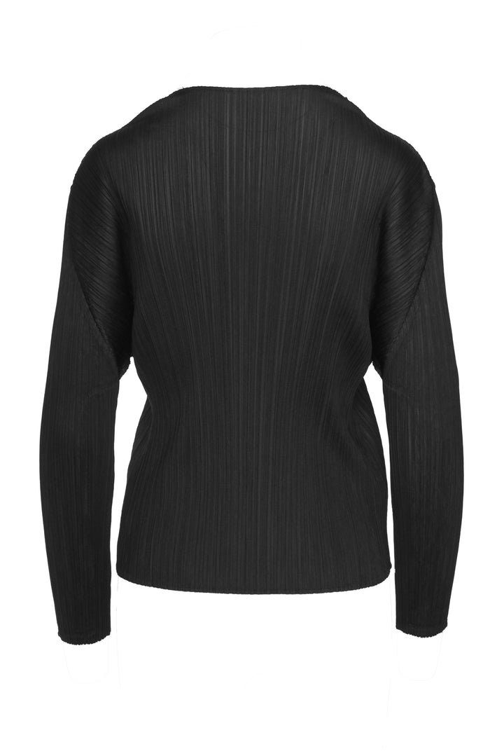 Pleats Please Size 3 Mock Neck Pleated Long Sleeve Tops