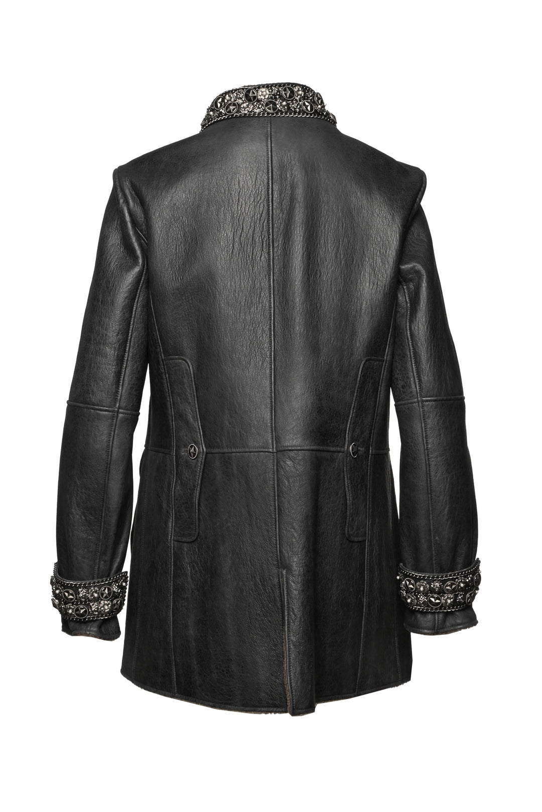 Chanel Size 8 2007 Shearling Embellished Double Breasted Coat