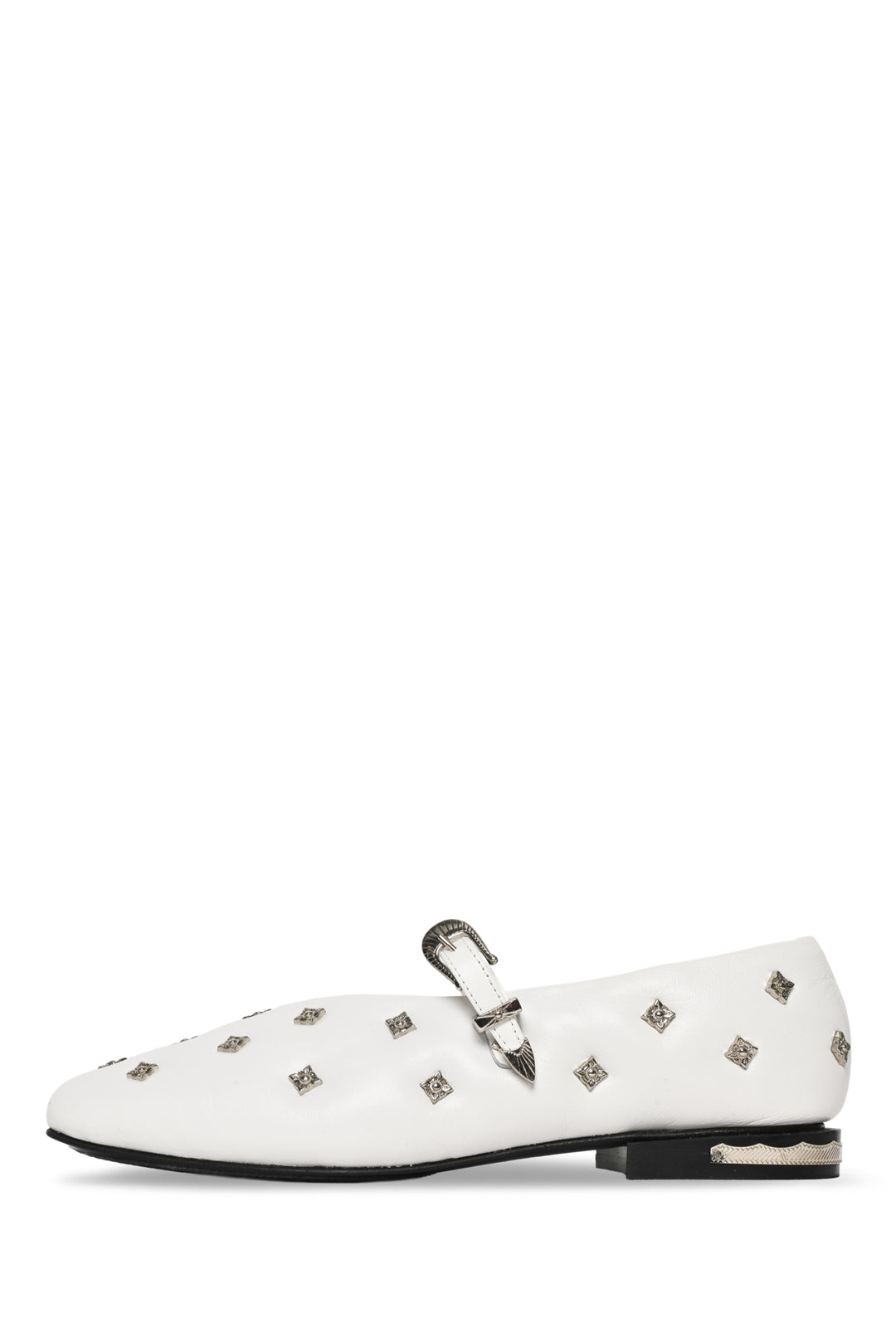 Toga Pulla Size 37 Square Toe Studded Mary Jane Ballerina Flats