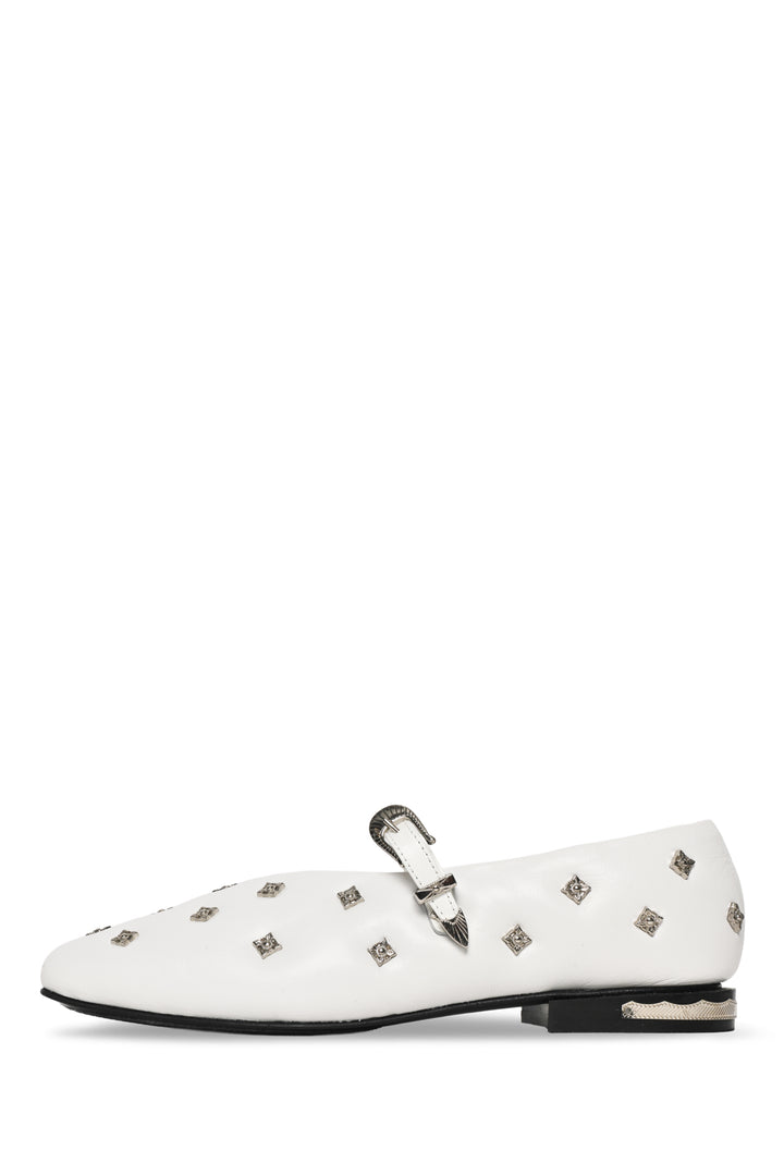 Toga Pulla Size 37 Square Toe Studded Mary Jane Ballerina Flats