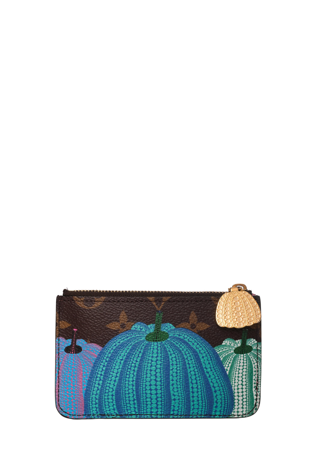 Louis Vuitton x YK Monogram Kusama Pumpkin Zipped Romy Card Holder