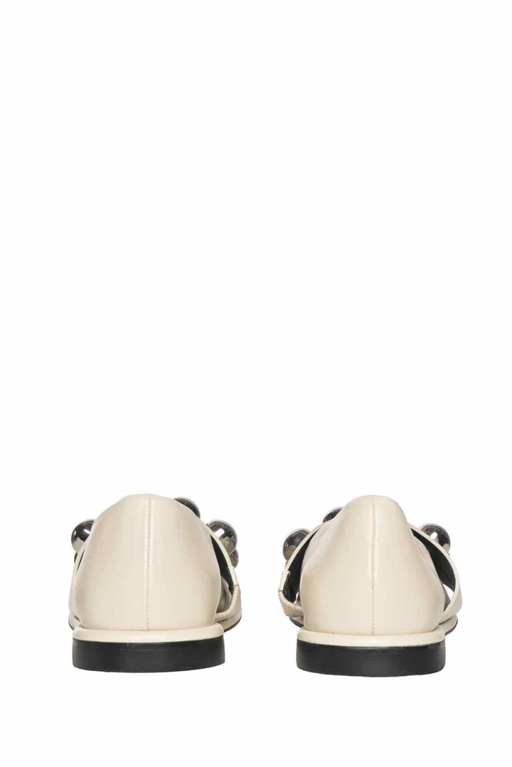 ME+EM Size 38 Oversized Stud Ballerina Flats