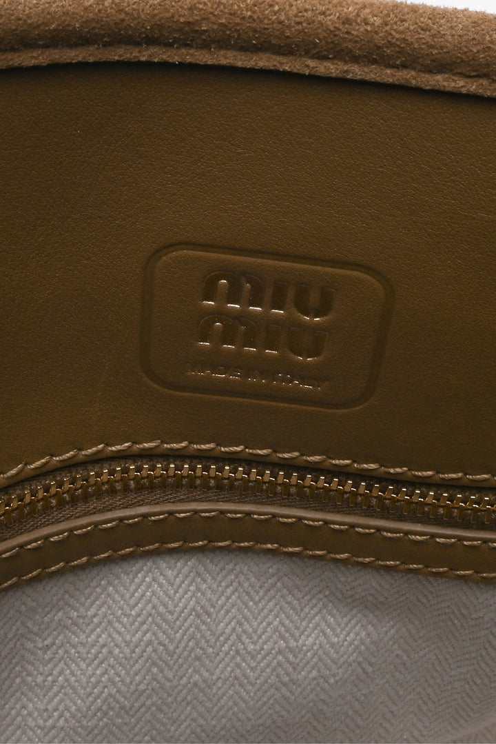 Miu Miu Aventure Suede Shoulder Bag