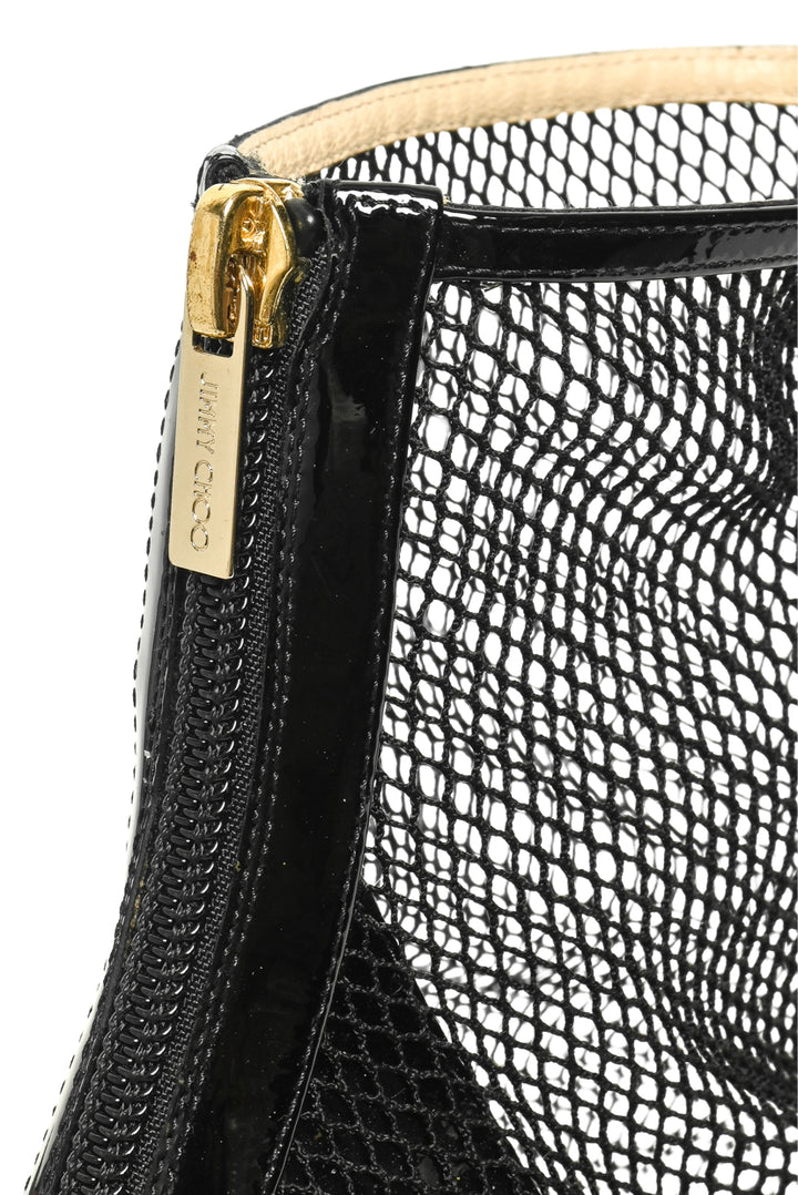 Jimmy Choo Size 41 Mesh Heeled Booties