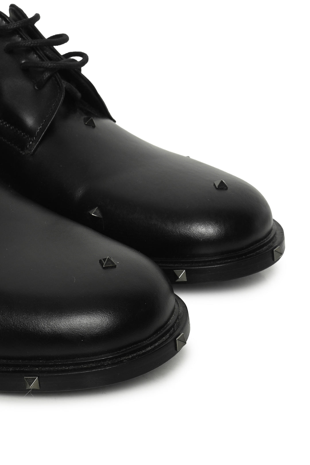 Valentino Size 40 Men's Aristopunk Micro Stud Derby Shoes