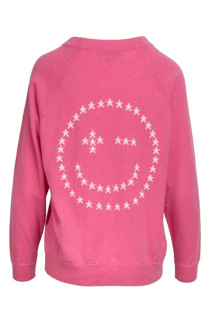 Queene and Belle Size S Star Smiley Face Cashmere Sweater