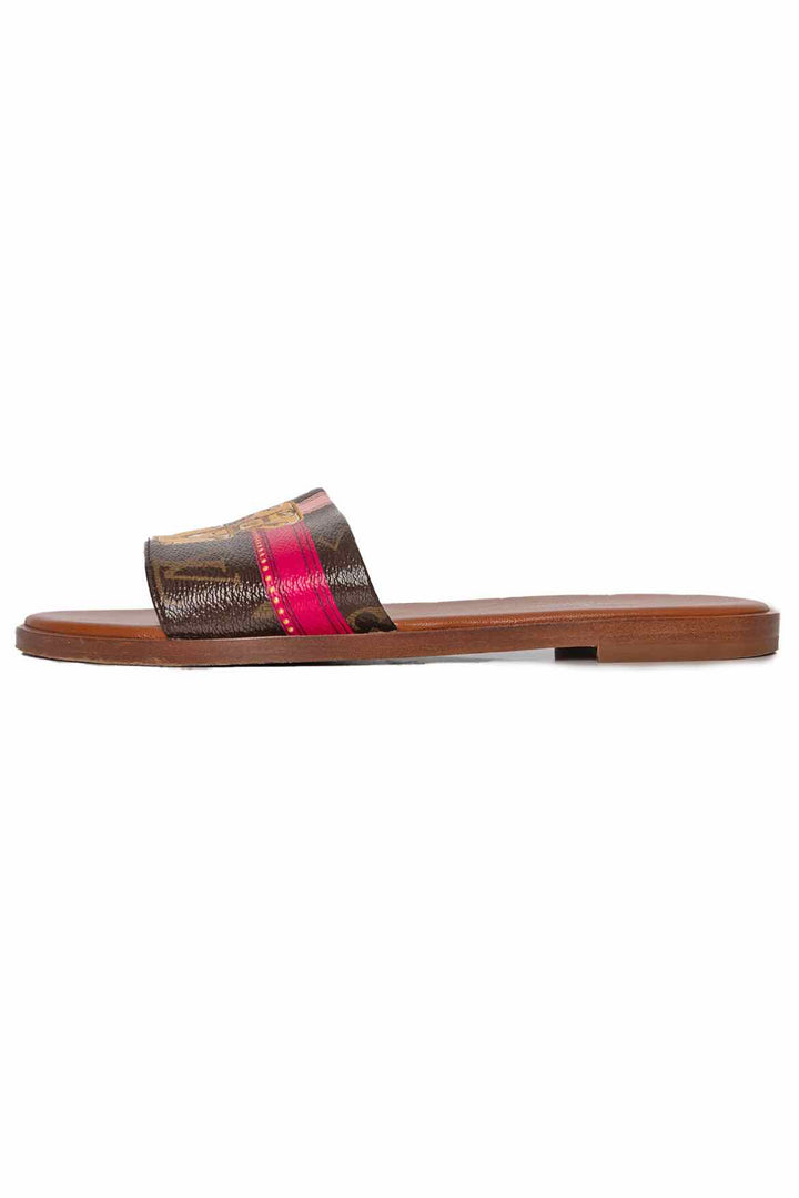 Louis Vuitton Size 35 2018 Patent Monogram Lock It Flat Mule