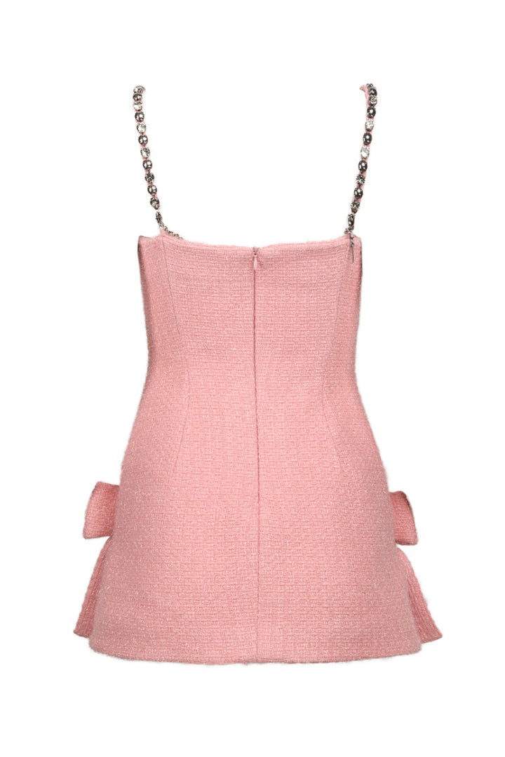 Area Size 4 Bow & Crystal Embellished Mini Dress