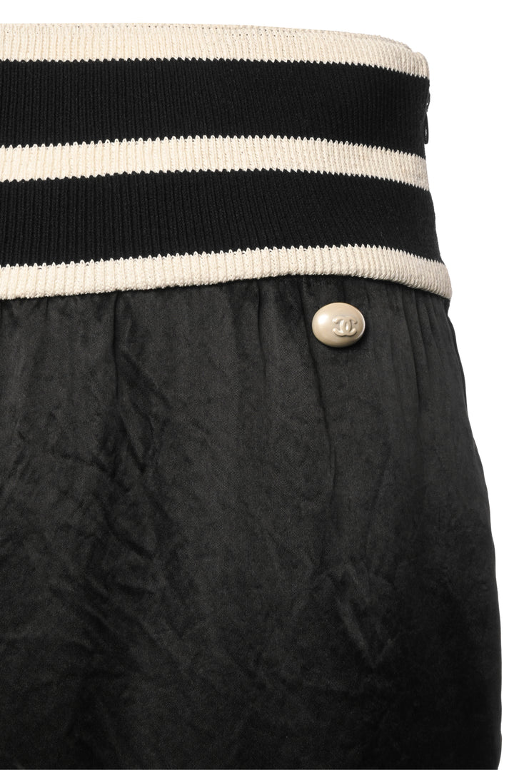 Chanel Size 36 2017 Striped Waist Satin Pants