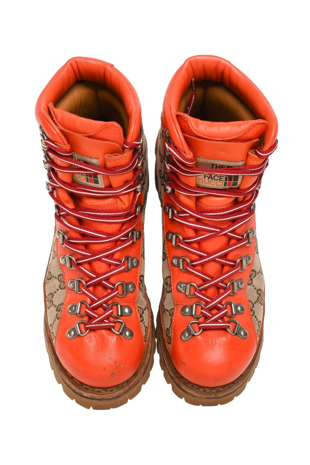 Gucci x North Face Size 39 Monogram Calfskin Hiking Ankle Boots