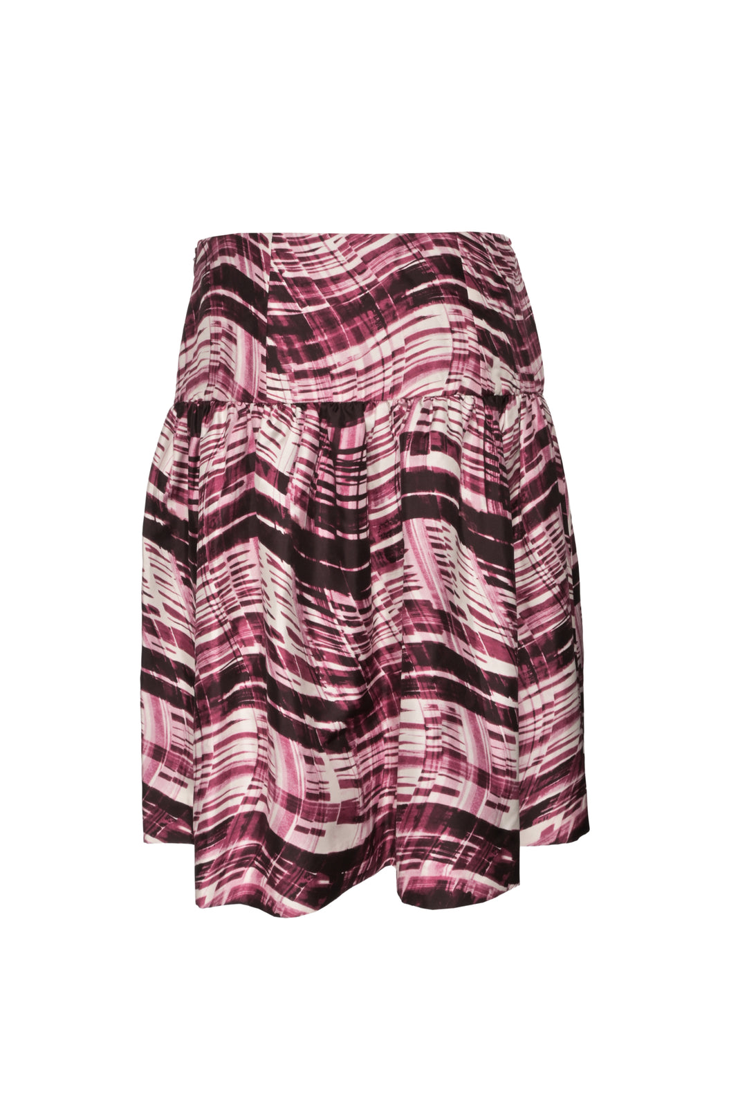 Oscar De La Renta Size 8 Silk Ruched Mini Skirt
