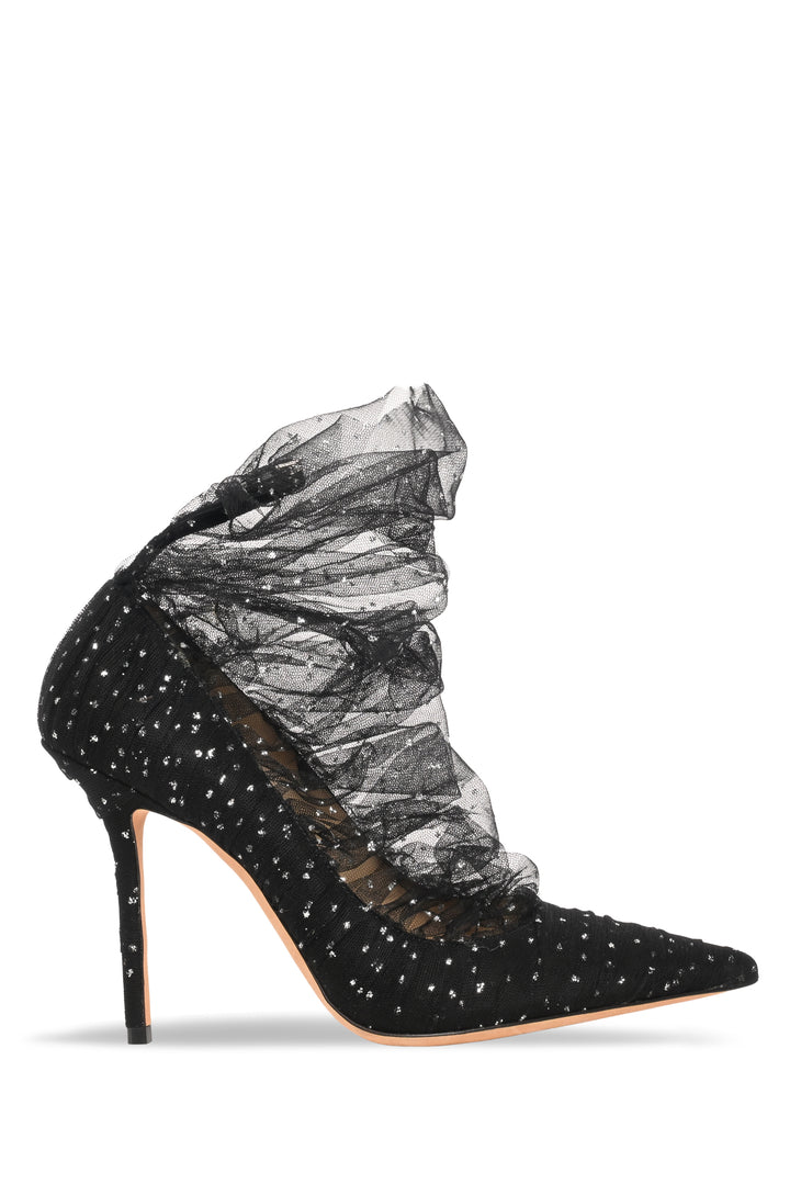 Jimmy Choo Size 40.5 Glitter Lavish Tulle Pumps