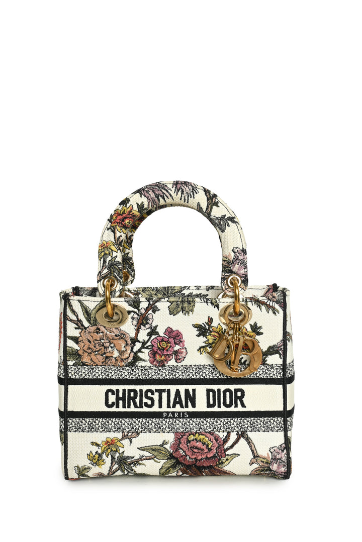 Dior Lady D-Lite Medium Jardin Botanique Embroidery Bag