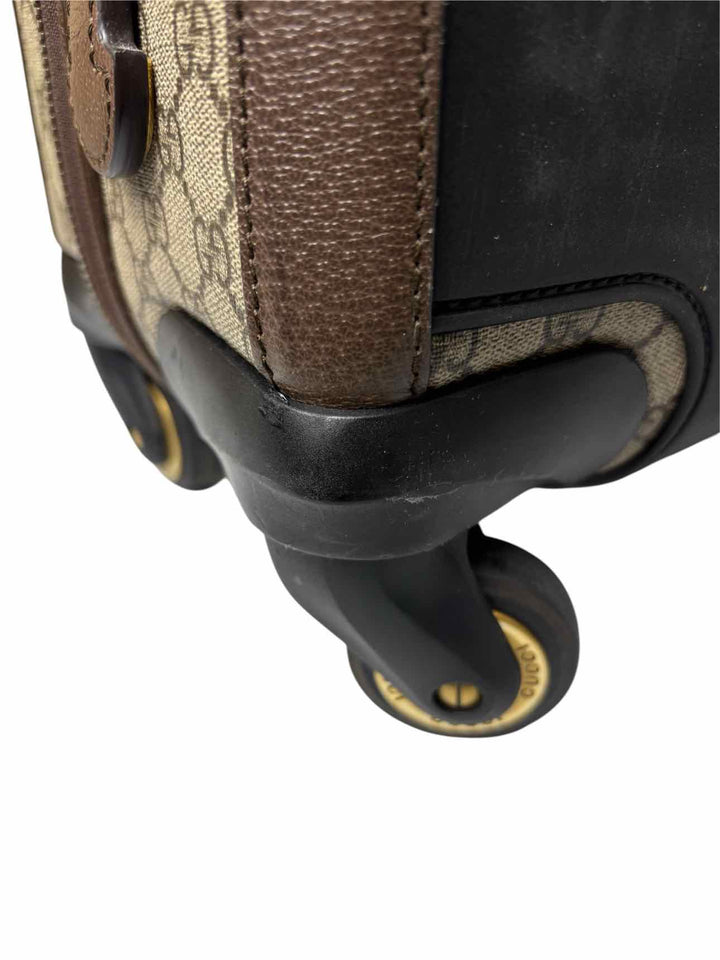 Gucci GG Supreme Web Carry On Rolling Travel Bag Luggage