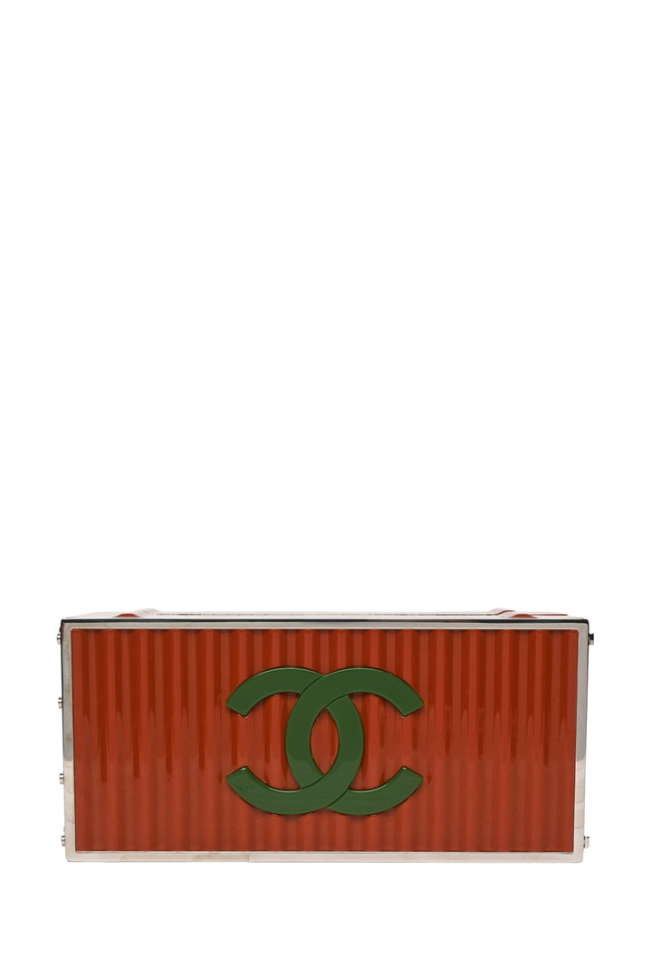 Chanel 2018 Lucite Paris-Hamburg Shipping Container Minaudiere Clutch